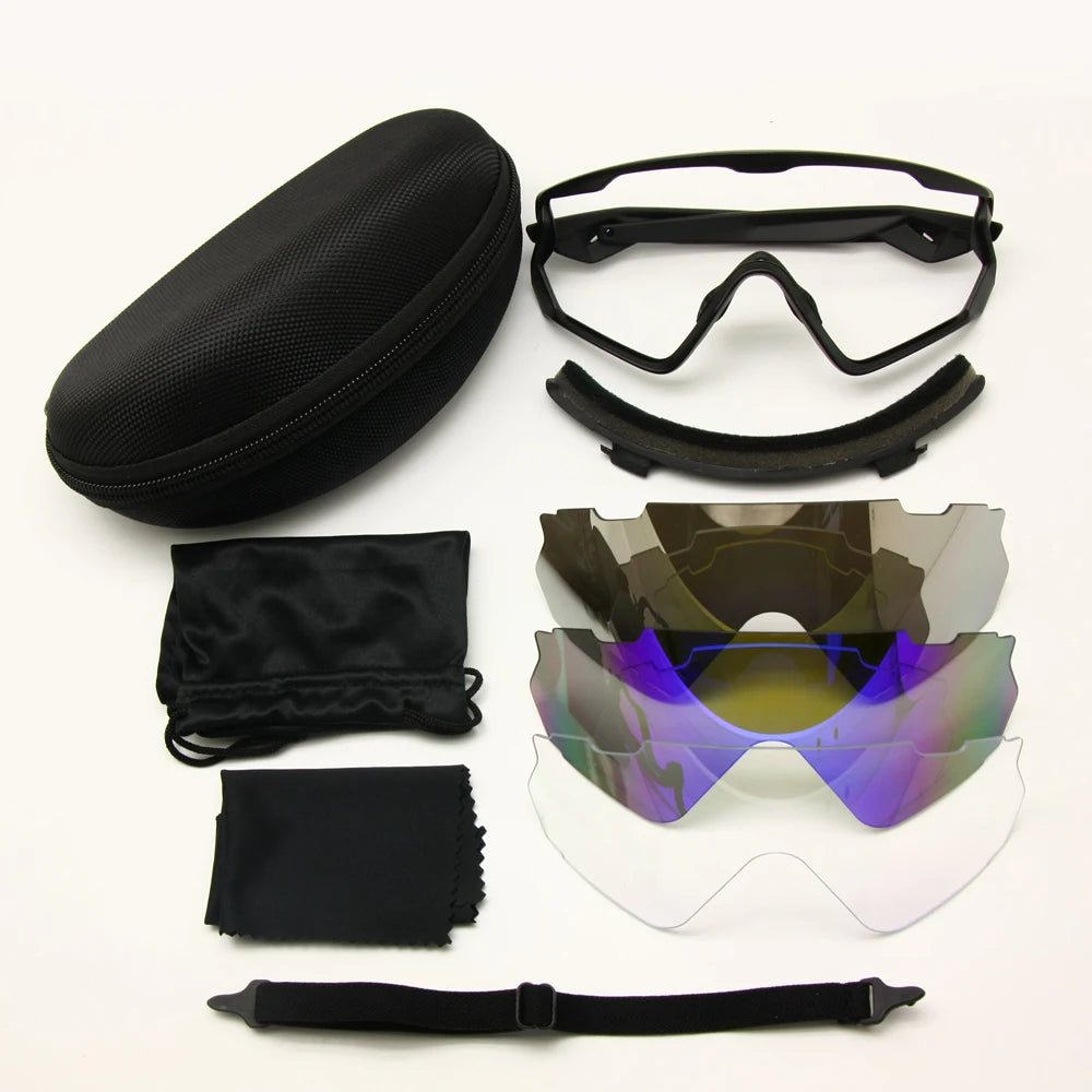 Sports Sunglasses 2 Lens Kit Classic Brand Eyeshield UV400 Outdoor Glasses Men Women