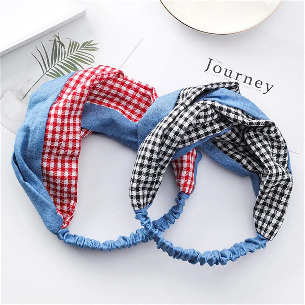 Korean Style Summer Lovely Hairband Women Hair Accessories Turban Twist Cross Headwrap Girl Floral Elastic Knotted Headwear