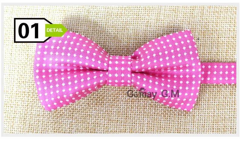 NEW Dots Children Bowtie Fashion Neckwear Adjustable Unisex Bow Tie for Boy and Girl Polyester Pre-Tied