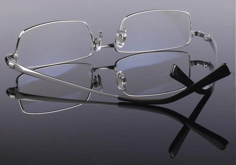 Handoer Men Eyeglasses Frame Pure Titanium Optical Glasses Prescription Spectacles Full Rim Eyewear Metal Frame Glasses Frame
