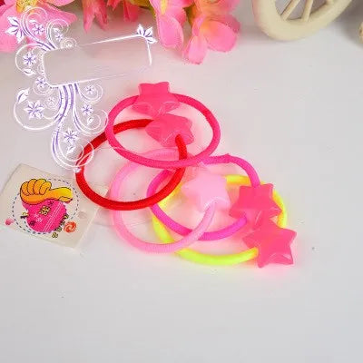5pcs/lot Hair rubber band accessories cheapest rezinochki wholesale fluorescence candy colors hair elastics