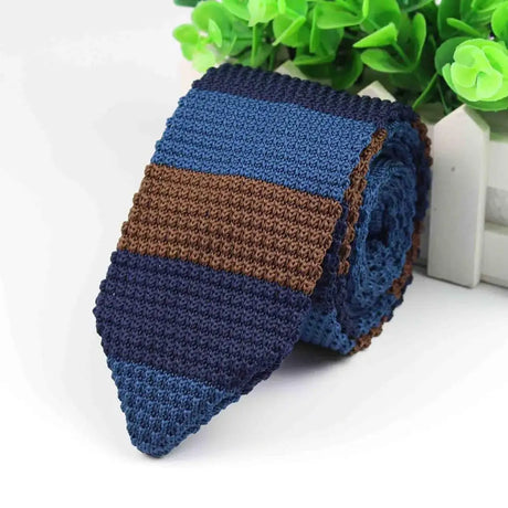 New Style Fashion Men's Colourful Tie Knit Knitted Ties Necktie Normal Slim Classic Woven Cravate Narrow Neckties