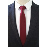 JEMYGINS Original High Quality Cotton 2.4'' Skinny Plaid Solid Cashmere Tie Wool Men Neck Tie For Youth Working Meeting