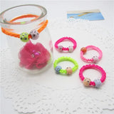 5pcs/lot Hair rubber band accessories cheapest rezinochki wholesale fluorescence candy colors hair elastics