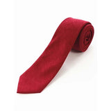 JEMYGINS Original High Quality Cotton 2.4'' Skinny Plaid Solid Cashmere Tie Wool Men Neck Tie For Youth Working Meeting