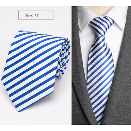 20 Style Formal Ties Business Vestidos Wedding Classic Men's Tie Stripe Grid 8cm Corbatas Dress Fashion Accessories Men Necktie