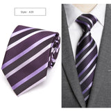 20 Style Formal Ties Business Vestidos Wedding Classic Men's Tie Stripe Grid 8cm Corbatas Dress Fashion Accessories Men Necktie