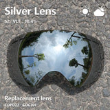 Sunny Cloudy Lens for ski goggles GOG-201 anti-fog UV400 large spherical ski glasses snow goggles eyewear lenses(Only Lens)