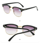 Men Women Students Myopia Sunglasses Metal Half Frame Nearsighted Gray Lens Glasses -0.5 -1 -1.5 -2 -2.5 -3 -3.5 -4 -4.5 -5 -6