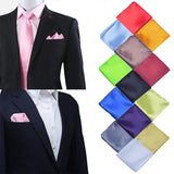 Satin Handkerchief For Men Candy Color Mens Suits Pocket Square Business Chest Towel Hanky Suit Napkin Solid  Sale