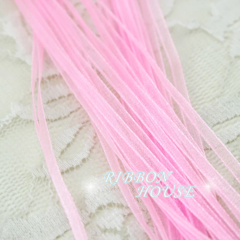 (40 meters/lot) 3mm organza ribbons wholesale gift wedding Christmas decoration wrapping lace