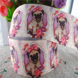 5 yards 1" 25mm,1-1/2" 38mm animals printed grosgrain ribbons DIY hair bows handmade materials,M18091904