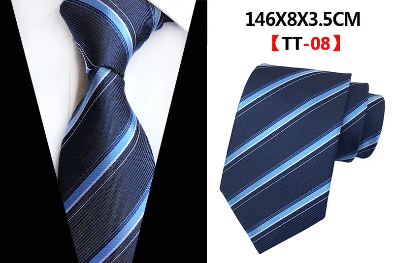 New Design Paisley Plaid Jacquard Woven Silk Mens Ties Neck Tie 8cm Striped Ties for Men Business Suit Business Wedding Party