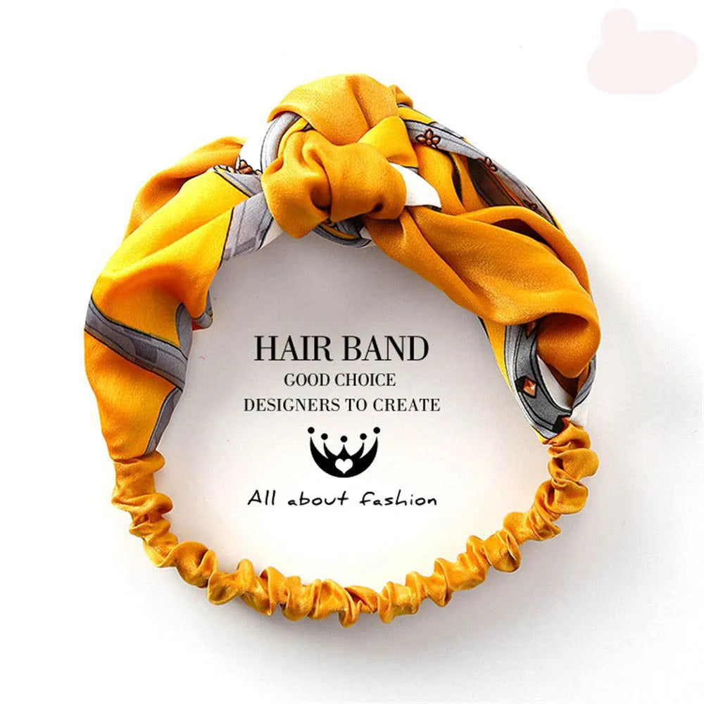 Korean Style Summer Lovely Hairband Women Hair Accessories Turban Twist Cross Headwrap Girl Floral Elastic Knotted Headwear