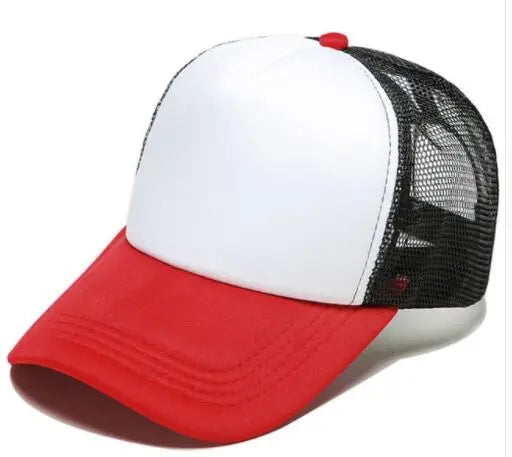 1 Piece Custom Logo Mesh Hats Men's Relaxation Hat Cheap Adult Adjustable Polyester Baseball Caps Students Hat Free Design