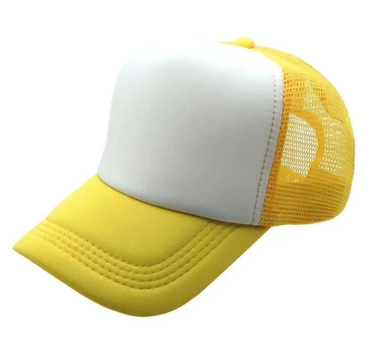 1 Piece Custom Logo Mesh Hats Men's Relaxation Hat Cheap Adult Adjustable Polyester Baseball Caps Students Hat Free Design