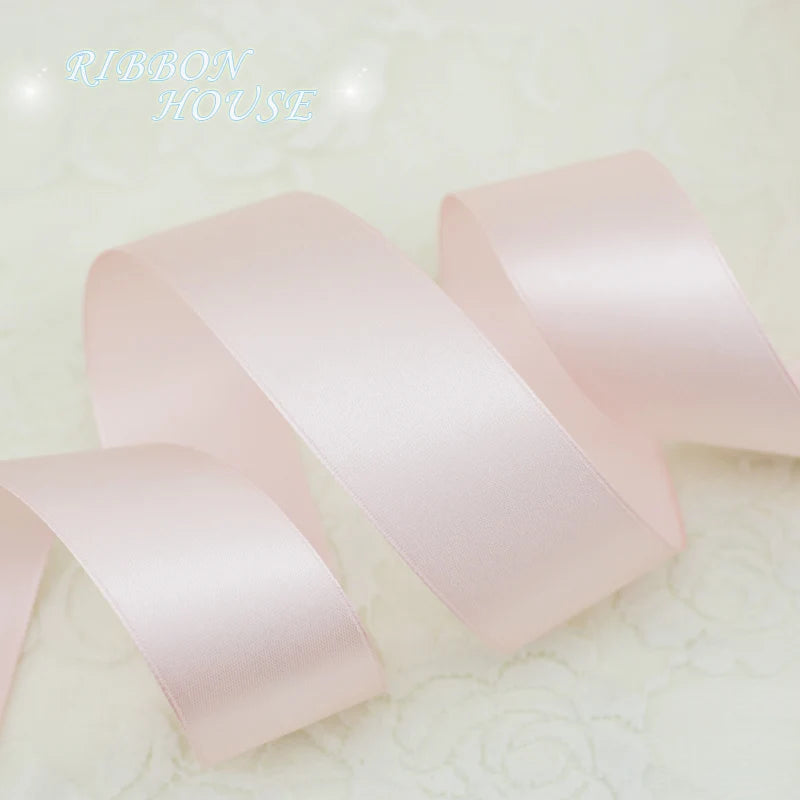 (25 yards/roll) Light Pink Single Face Satin Ribbon Wholesale Gift Wrapping Christmas ribbons