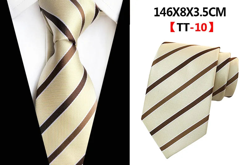 New Design Paisley Plaid Jacquard Woven Silk Mens Ties Neck Tie 8cm Striped Ties for Men Business Suit Business Wedding Party