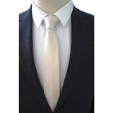 JEMYGINS Original High Quality Cotton 2.4'' Skinny Plaid Solid Cashmere Tie Wool Men Neck Tie For Youth Working Meeting