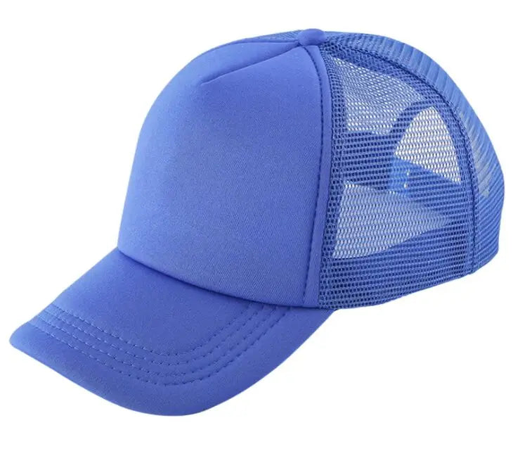 1 Piece Custom Logo Mesh Hats Men's Relaxation Hat Cheap Adult Adjustable Polyester Baseball Caps Students Hat Free Design