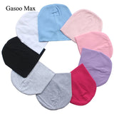 Cotton Newborn Baby Hat Girl Boy Cap Newborn 0-2Years Kids Beanie Candy Color White Black Cotton Casual Nightcap Children Cap