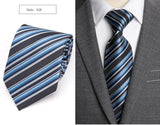 20 Style Formal Ties Business Vestidos Wedding Classic Men's Tie Stripe Grid 8cm Corbatas Dress Fashion Accessories Men Necktie