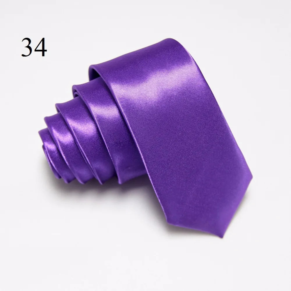 HOOYI Slim Tie Fashion Self Mens Ties for men 5CM Narrow Necktie Wedding Party Gift