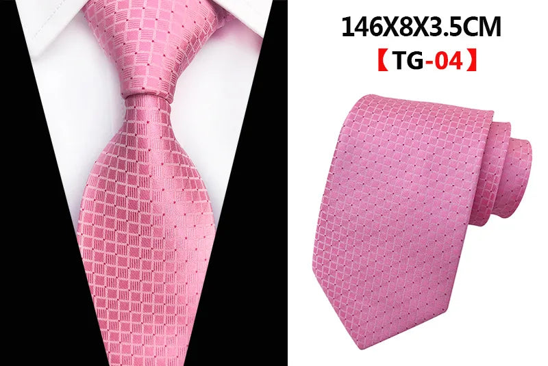 New Design Paisley Plaid Jacquard Woven Silk Mens Ties Neck Tie 8cm Striped Ties for Men Business Suit Business Wedding Party