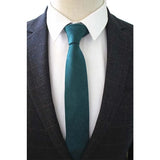 JEMYGINS Original High Quality Cotton 2.4'' Skinny Plaid Solid Cashmere Tie Wool Men Neck Tie For Youth Working Meeting