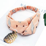 Fresh Fashion Turban Headbands Women Spring Summer Chiffon Headband Head Wrap Wide Flamingo Hair Accessories Cotton Headband