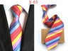 New Striped Silk Tie 8cm Luxury Paisley Necktie Red Bule Purple Polyester Neck Tie For Men Formal Business Wedding Party Ties