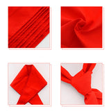 Luna&Dolphin Women Triangle Towel Scarf 120x25cm Solid Color Chiffon Cotton Classic Red Scarves Belt China Style Red Tie Choker