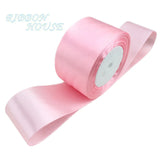 (25 yards/roll) Pink Single Face Satin Ribbon Wholesale Gift Wrapping Christmas ribbons