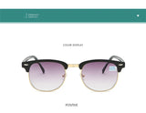 Men Women Students Myopia Sunglasses Metal Half Frame Nearsighted Gray Lens Glasses -0.5 -1 -1.5 -2 -2.5 -3 -3.5 -4 -4.5 -5 -6