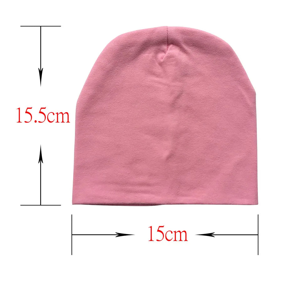 Cotton Newborn Baby Hat Girl Boy Cap Newborn 0-2Years Kids Beanie Candy Color White Black Cotton Casual Nightcap Children Cap