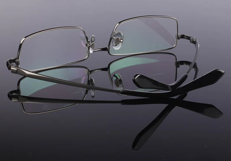 Handoer Men Eyeglasses Frame Pure Titanium Optical Glasses Prescription Spectacles Full Rim Eyewear Metal Frame Glasses Frame