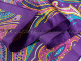 Spring And Autumn Female Satin Scarf,Big Square Scarves Hijabs Printed,Women Scarf,Purple Polyester Silk Scarf Shawl 90*90cm