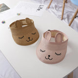 Cartoon Floppy Sun Hat for Kids Summer Beach Cap Sunshade Visor Top Unisex Baby Girl Boy Children's Sun Protection Accessory
