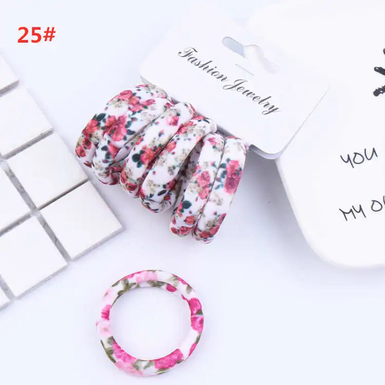 6PCS/Sett Cute Girls Elastic Hair Bands Scrunchies Ponytail Holder Rubber Bands Hair Ties Sweet Kids Hair Rope Hair Accessories
