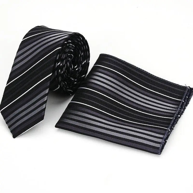 Brand New Men's Classic Plaid Ties For Men Necktie Suits Wedding Neck Tie For Business Cravats 5cm Pocket square Necktie sets