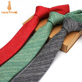 Fashion Slim Neck Tie Wedding Knitt Necktie for Men Skinny Knit Ties Man Gravata Candy Color Navy Narrow Knitted Slim Neckties