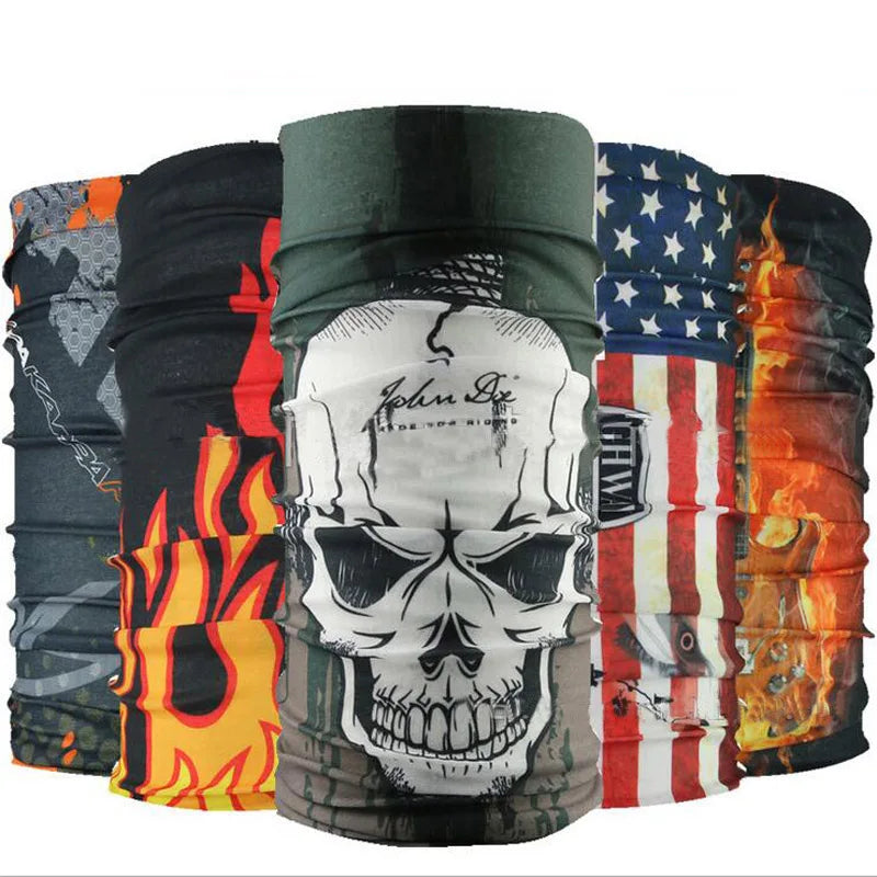 Skull Magic Ring Neck Scarf Headband Multifunctional Bandana Face Seamless Tubular Tube Unisex Men Women Unisex Scarves