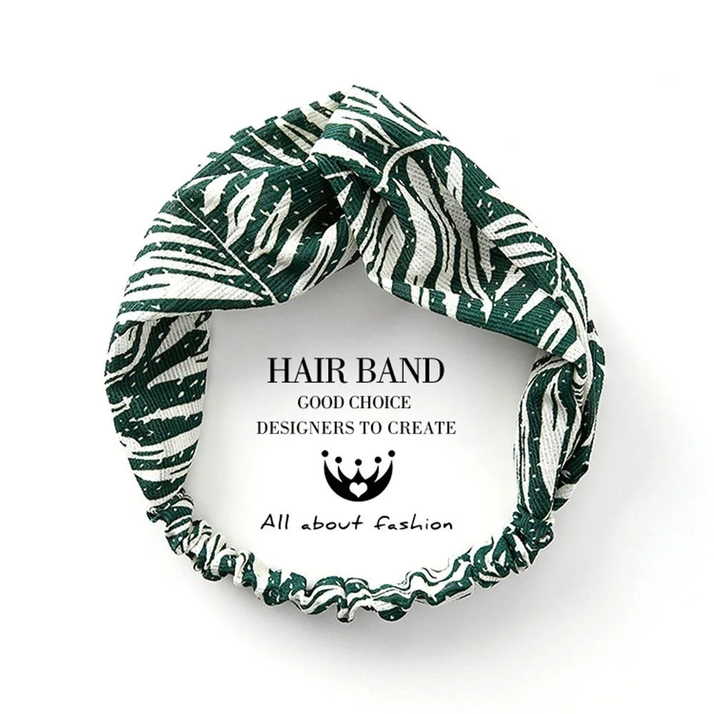 Korean Style Summer Lovely Hairband Women Hair Accessories Turban Twist Cross Headwrap Girl Floral Elastic Knotted Headwear