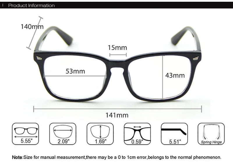 Blue Light Blocking Reading Glasses Women Stylish Square Readers Men UV Protection Magnifying Glasses Anti Glare 0 Degree