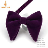 Men's Big Bow Ties For Women Men Micro Suede Bowtie Candy Solid Corduroy Butterfly Soft Lithe Gravata Wedding Party Tie Bowknot