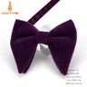 Men's Big Bow Ties For Women Men Micro Suede Bowtie Candy Solid Corduroy Butterfly Soft Lithe Gravata Wedding Party Tie Bowknot