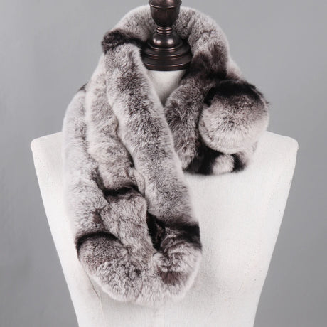 New Winter Natural Rex Rabbit Fur Ring Scarf Women Warm Real Rex Rabbit Fur Mufflers Russian Lady Genuine Rex Rabbit Fur Scarves