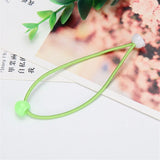 Korean Fashion Elastic Hair Bands DIY Flower Hairband Round Hoop Cute Ribbon Ball Scrunchies 100Pcs/Lot Girls Hair Accessories