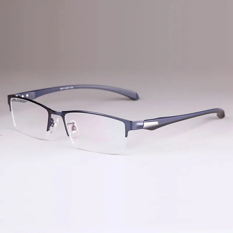 Men Titanium Alloy Eyeglasses Frame for Men Eyewear Flexible Temples Legs IP Electroplating Alloy Material,Full Rim and Half Rim