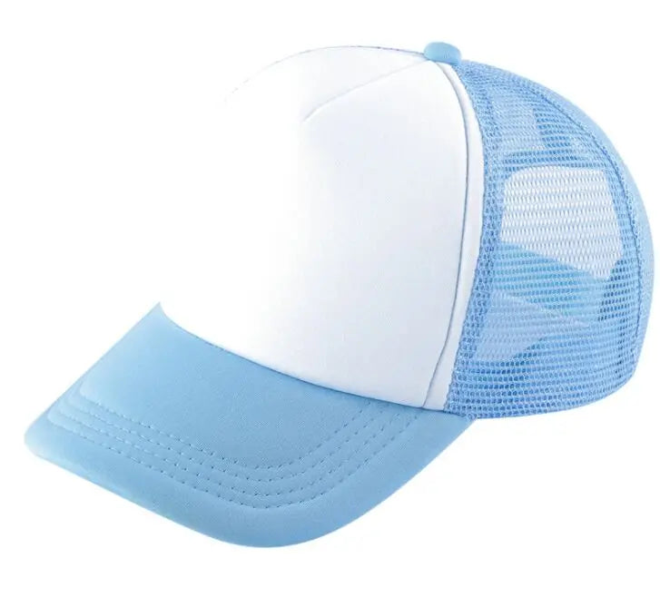 1 Piece Custom Logo Mesh Hats Men's Relaxation Hat Cheap Adult Adjustable Polyester Baseball Caps Students Hat Free Design